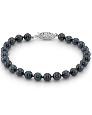 5.5-6.0mm Akoya Black Pearl Bracelet