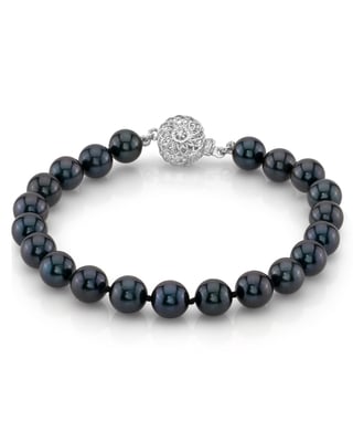 7.0-7.5mm Akoya Black Pearl Bracelet