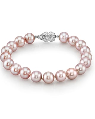 8.0-8.5mm Pink Freshwater Pearl Bracelet - AAA Quality