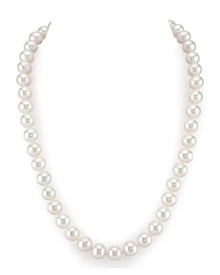 8.5-9.5mm White Freshwater Pearl Necklace - AAAA Quality