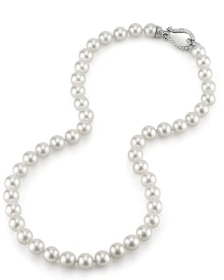 8.5-9.0mm Hanadama Akoya White Pearl Necklace