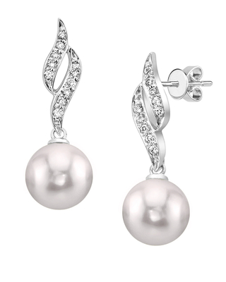 Akoya Pearl & Diamond Suzanna Earrings
