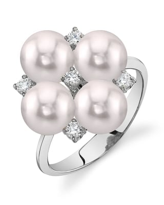 Akoya Pearl & Diamond Renee Ring
