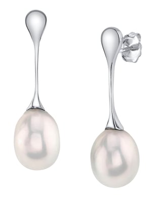 Freshwater Pearl Long Drop Earrings