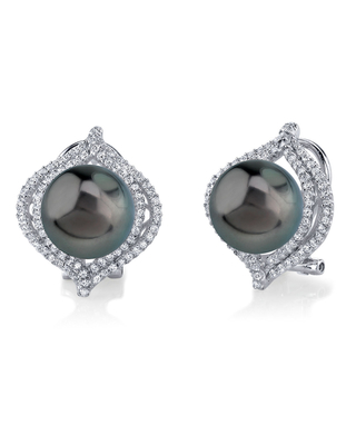 Tahitian South Sea Pearl & Diamond Clara Earrings