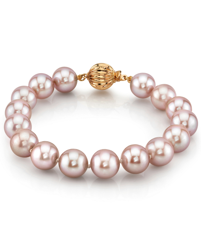 8.5-9.5mm Pink Freshwater Pearl Bracelet - AAAA Quality - Secondary Image