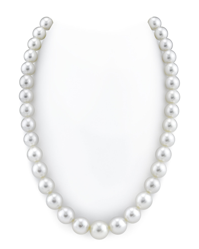 10-11mm White South Sea Round Pearl Necklace - AAA Quality
