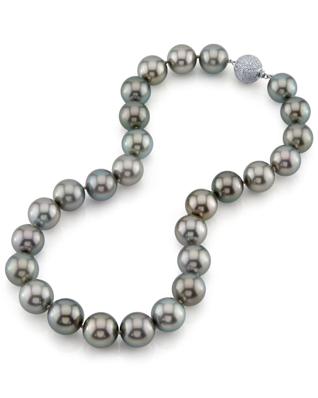 15-16.9mm Tahitian South Sea Pearl Necklace - AAAA Quality - Model Image