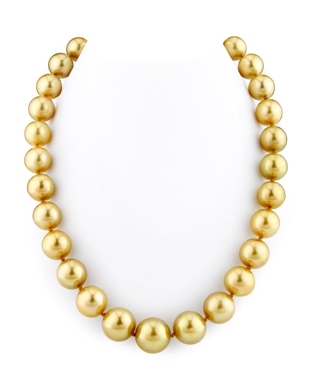 New charmming 14mm Gold South Sea shell Pearl Necklace 18" AAA 