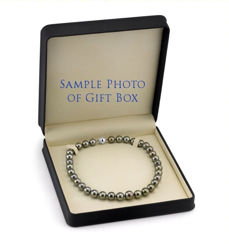 12-15mm Tahitian South Sea Pearl Necklace - AAAA Quality - Model Image