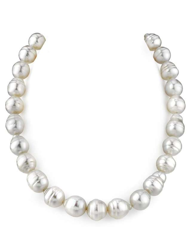 12-14mm White South Sea Baroque Pearl Necklace