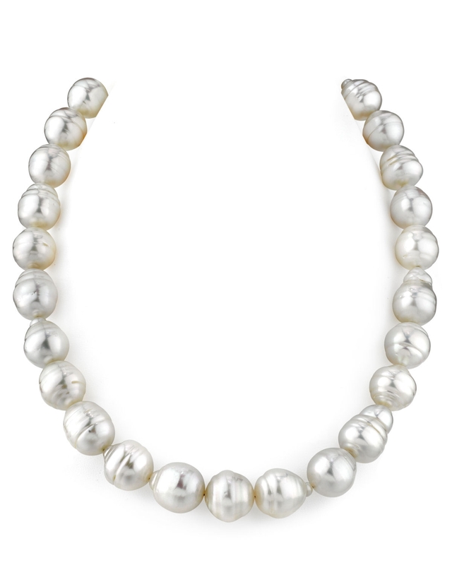 12-15.8mm White South Sea Baroque Pearl Necklace