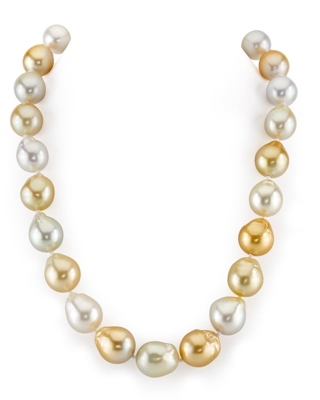 13-15mm South Sea Multicolor Baroque Pearl Necklace