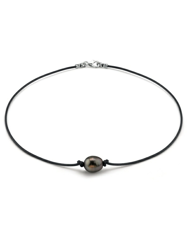 Tahitian Baroque Pearl Leather Necklace- Various Sizes