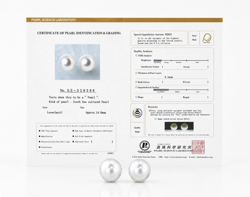 14mm Aurora Venus White South Sea Loose Pair