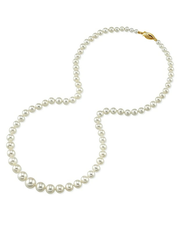 3.0-9.0mm White Freshwater Graduated Pearl Necklace - Third Image