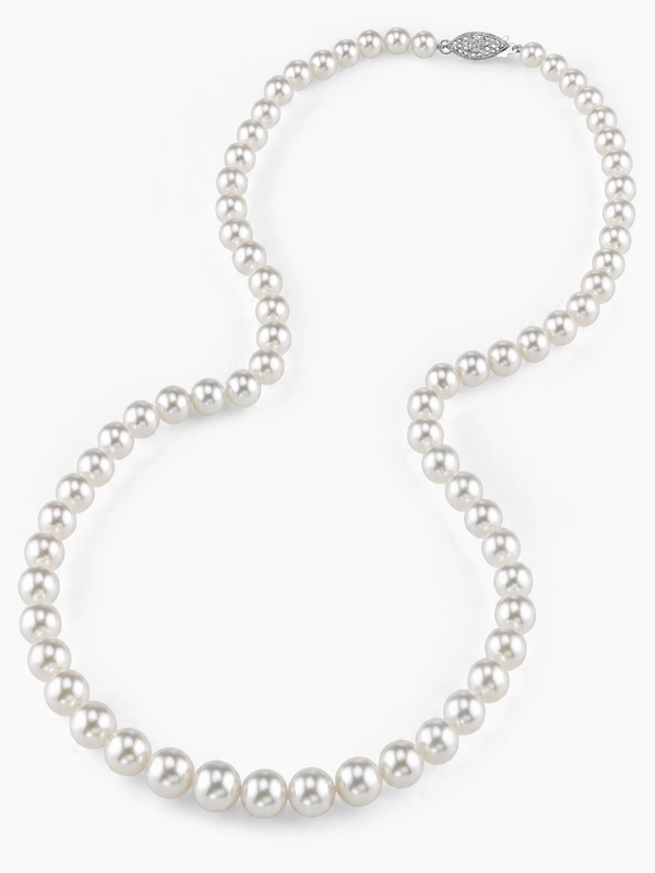 5.0-7.0mm Japanese Akoya White Graduated Pearl Necklace