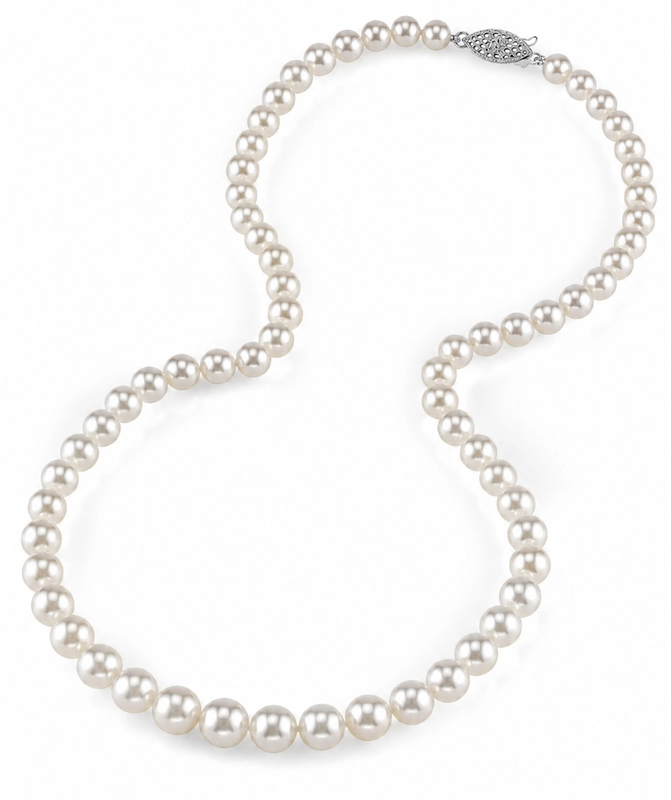 5.5-6.0mm Japanese Akoya White Pearl Necklace - AAA Quality