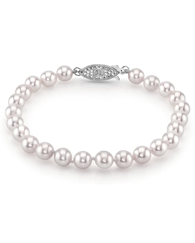 6.0-6.5mm Akoya White Pearl Bracelet