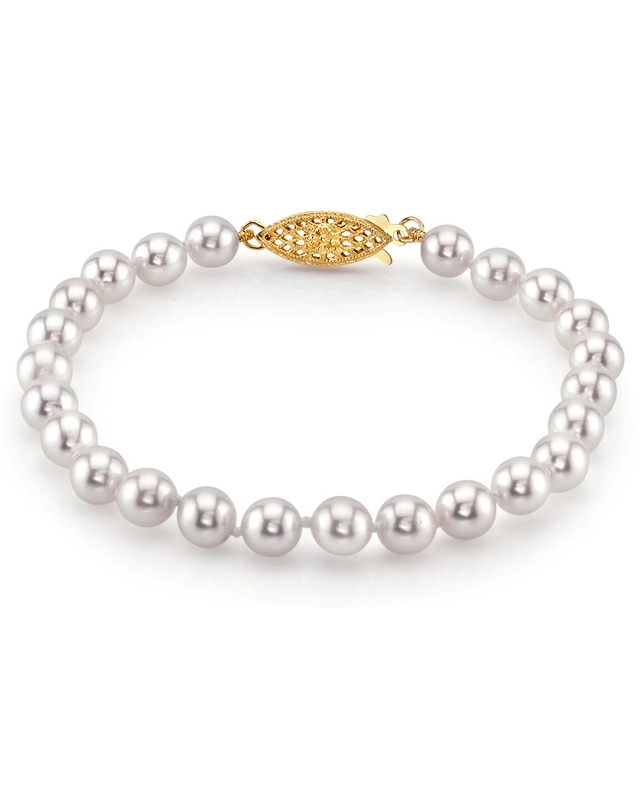 6.0-6.5mm Akoya White Pearl Bracelet - Third Image