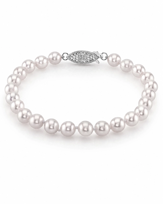 6.0-6.5mm Akoya White Pearl Bracelet