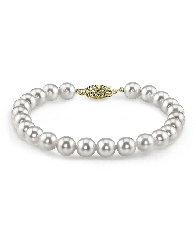 5.5-6.0mm Akoya White Pearl Bracelet - Third Image