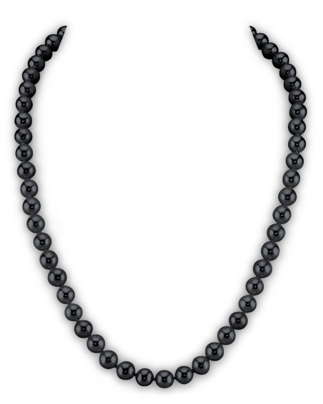 6.5-7.0mm Black Freshwater Pearl Necklace - AAA Quality