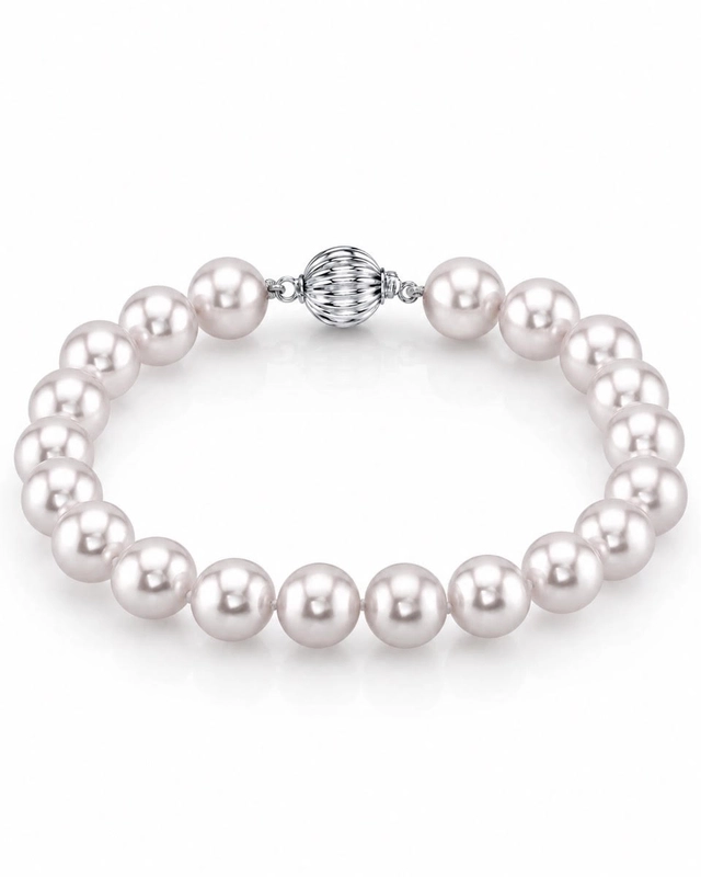7.5-8.0mm Akoya White Pearl Bracelet - AAA Quality