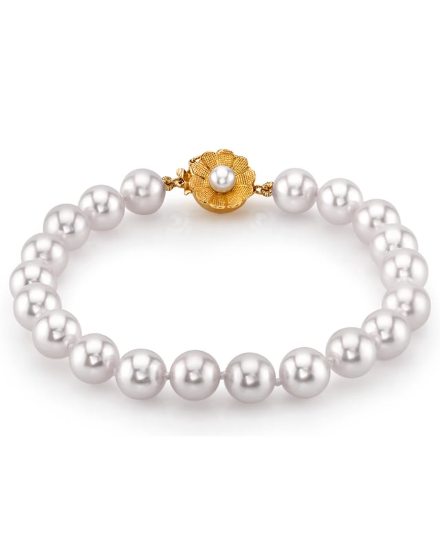 8-9mm White South Sea Pearl Bracelet - Model Image