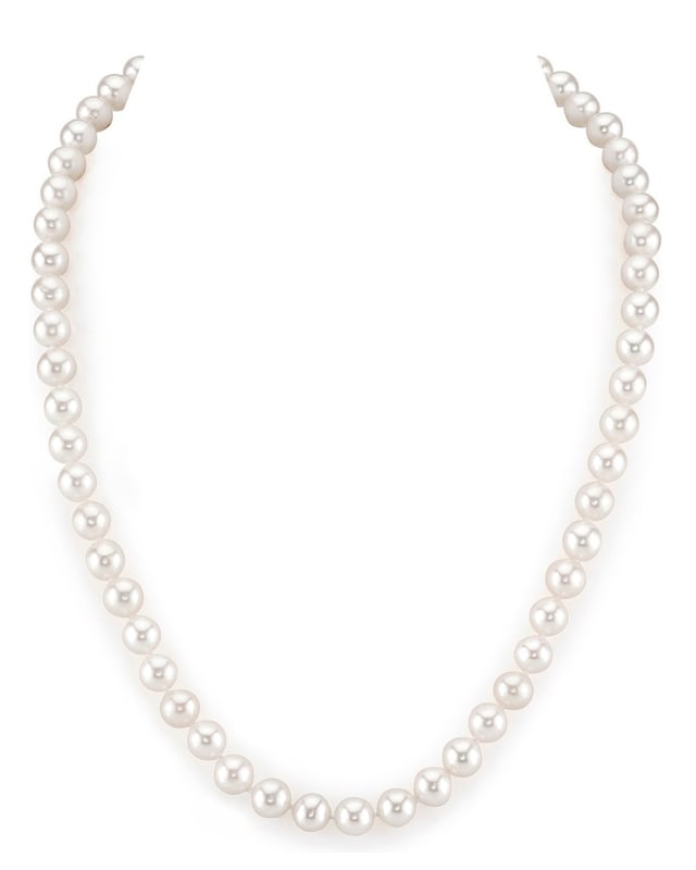 / Louis Pearl Necklace, 14k Solid Gold / 22