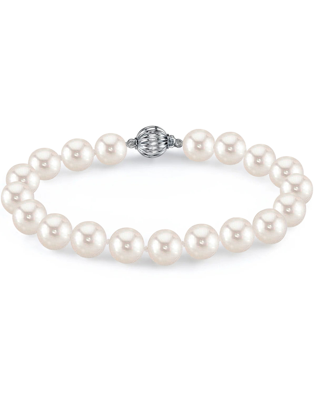 8.0-8.5mm White Freshwater Pearl Bracelet - AAAA Quality