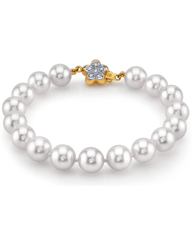 9-10mm White South Sea Pearl Bracelet - Secondary Image