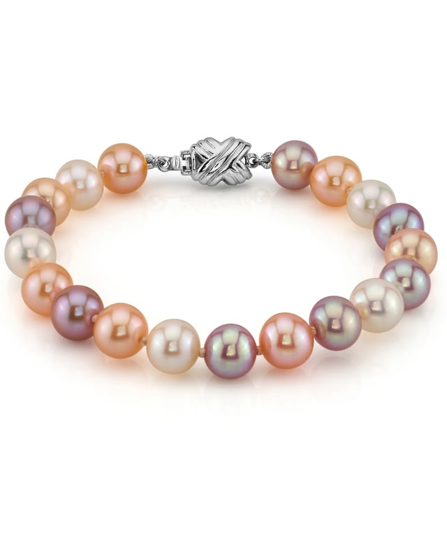 8.0-8.5mm Multicolor Freshwater Pearl Bracelet - AAA Quality