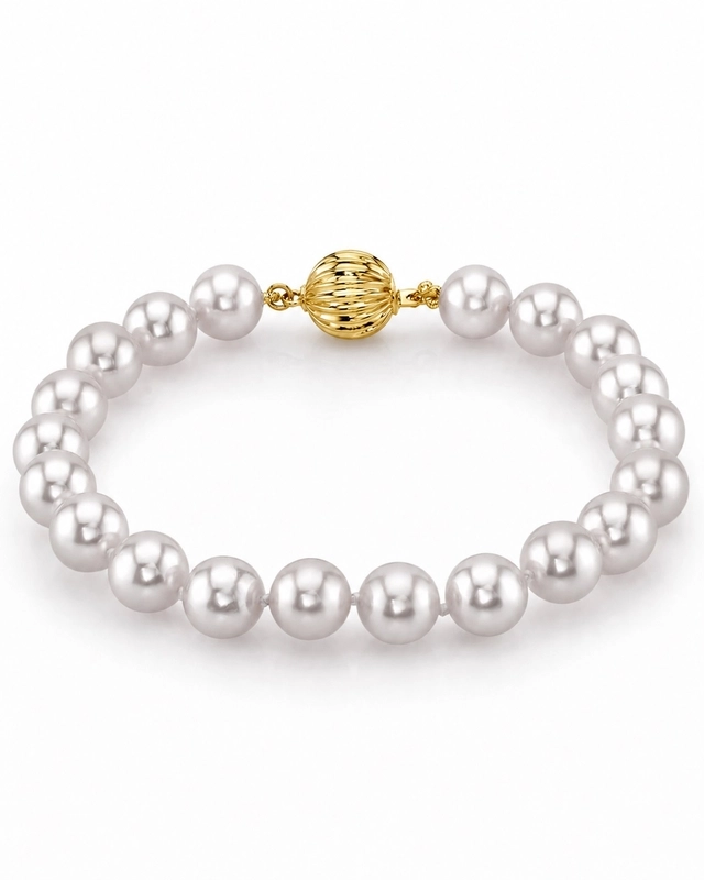 8-9mm White South Sea Pearl Bracelet - Model Image