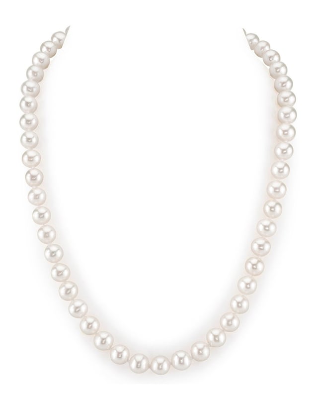 8-8.5mm White Freshwater Choker Length Pearl Necklace