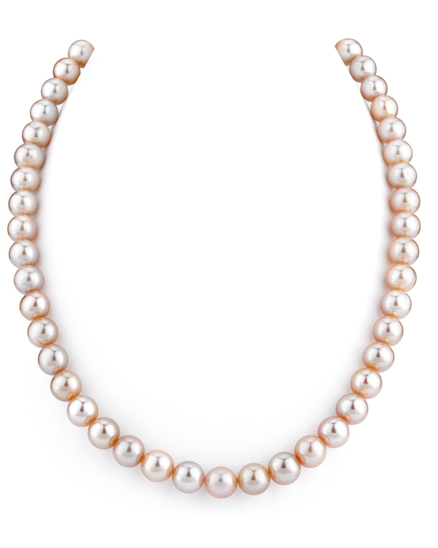 8.0-8.5mm Pink Freshwater Pearl Necklace - AAAA Quality