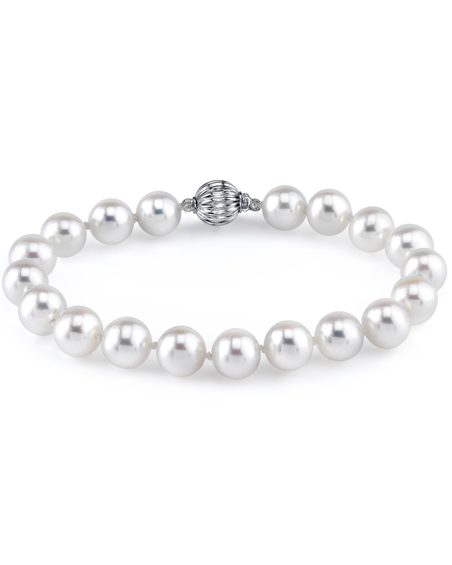 Bracelet Sterling Silver Clasp White Freshwater Pearl