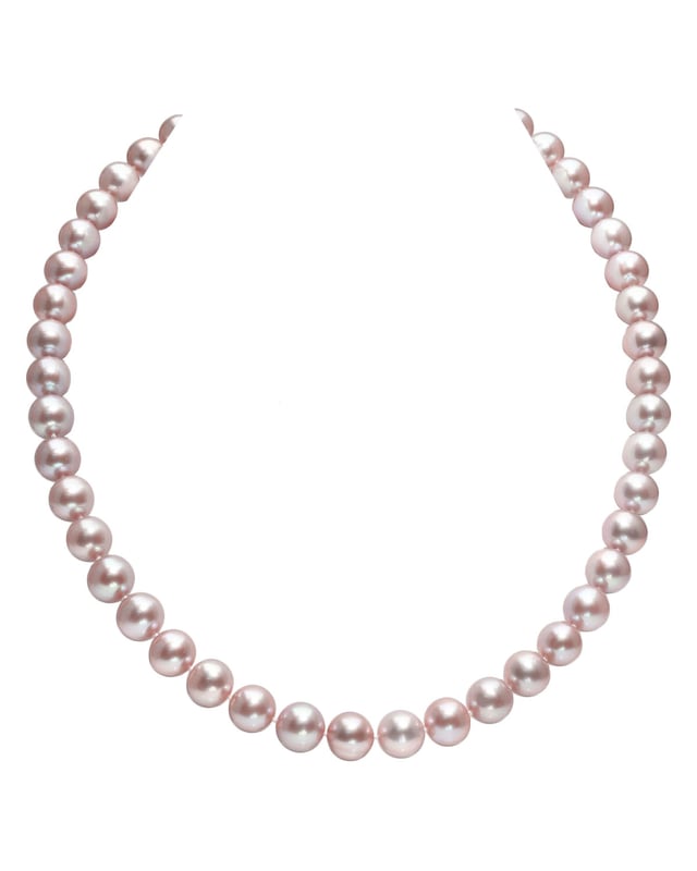 9-10mm Pink Freshwater Pearl Necklace - AAA Quality