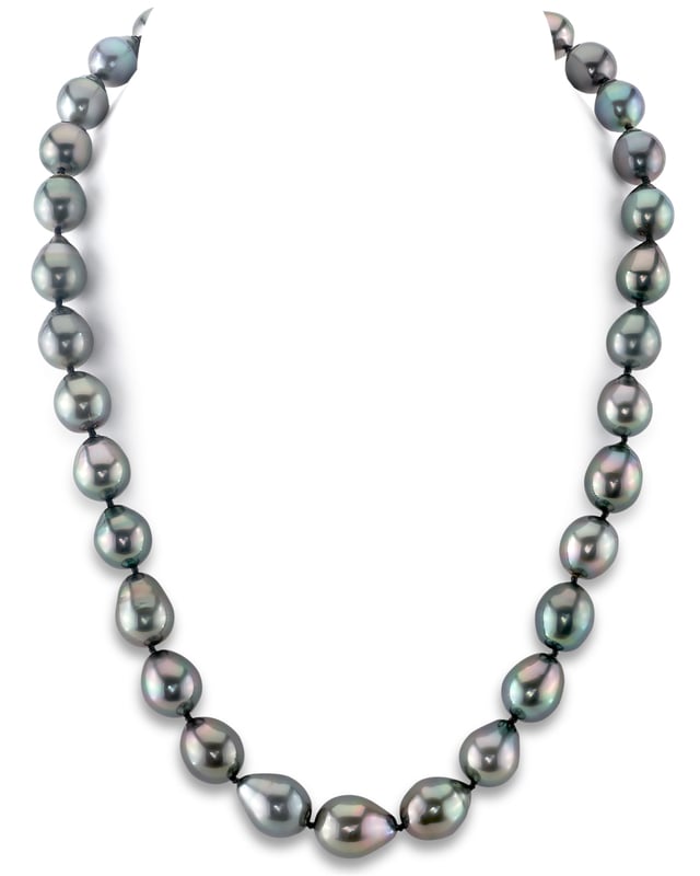 9-11mm Tahitian South Sea Drop Pearl Necklace - AAAA Quality