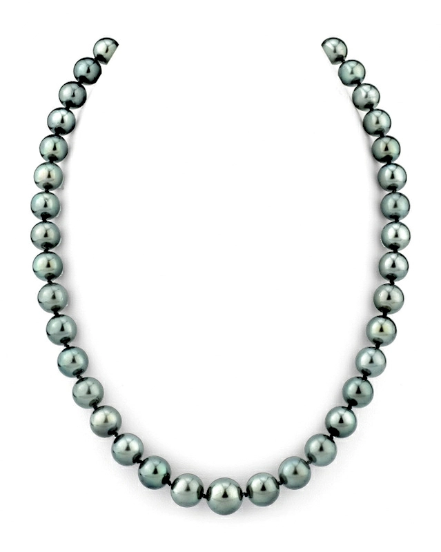 9-11.2mm Peacock Tahitian South Sea Pearl Necklace - PSL Certified