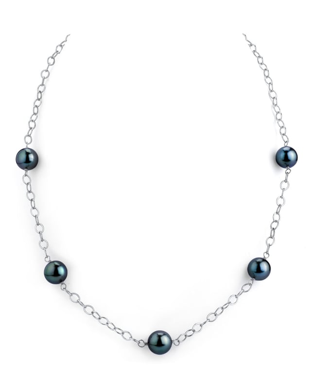 Tahitian South Sea Round Pearl Tincup Necklace