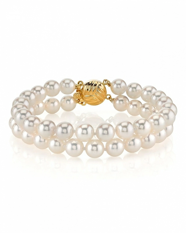 Japanese Akoya Double Pearl Bracelet - Various Sizes - Third Image