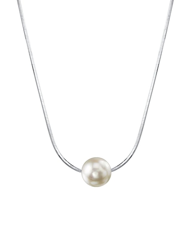 Pearl Moments - 7.5-8.0mm Akoya Pearl Silver Adjustable Chain Necklace