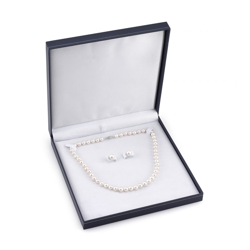 8.5-9.5mm Freshwater Pearl Necklace & Earrings - Third Image