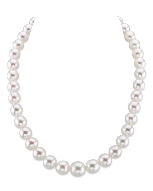 9-12mm White South Sea Pearl Necklace-AAAA Quality