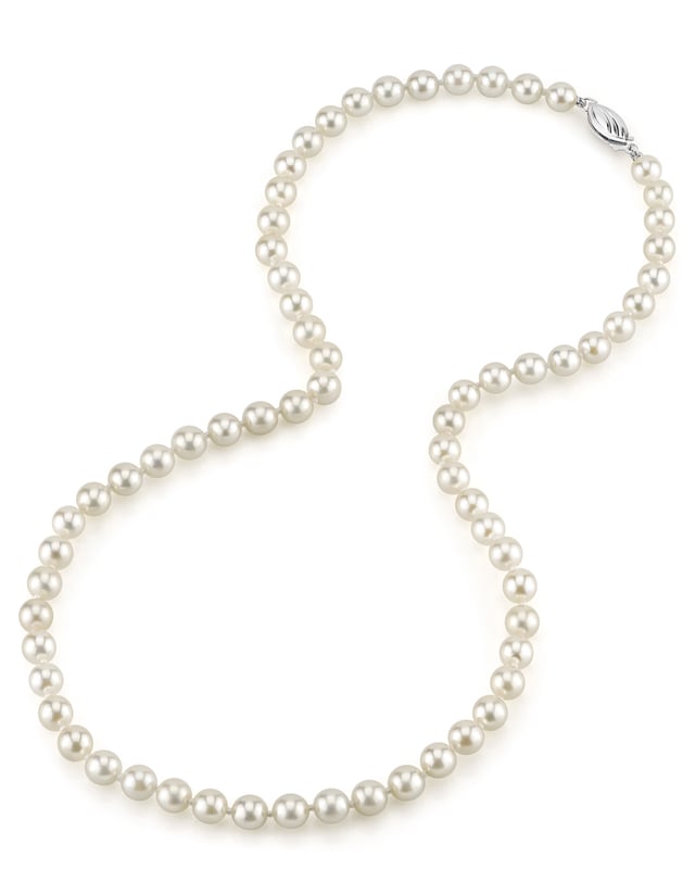Details about   18-30'' AAA 5-6mm 8-9mm akoya natural white round pearl Necklaces 925S 6 rows Z