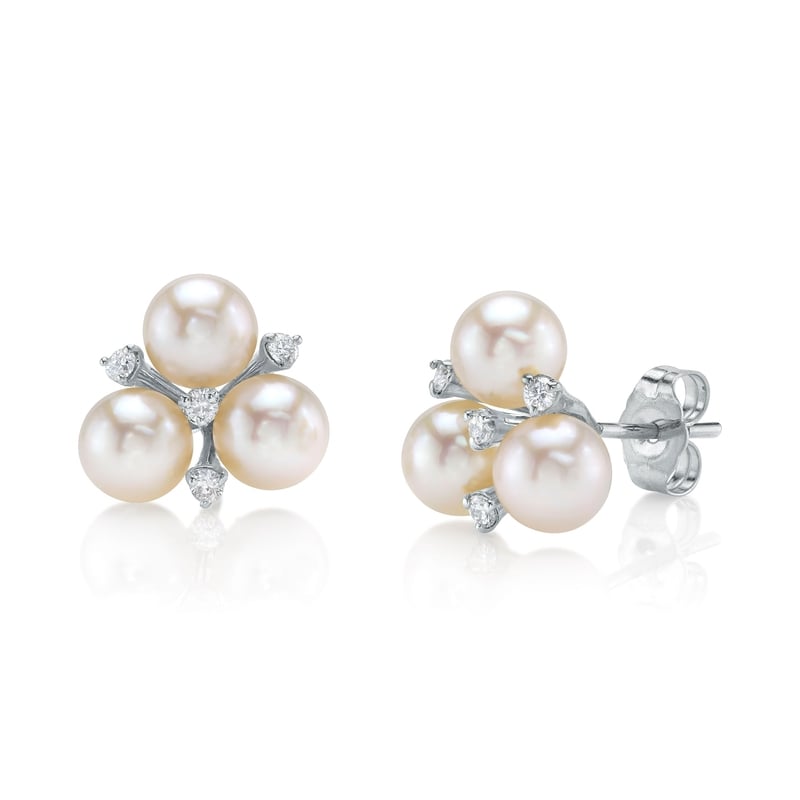 Akoya Pearl & Diamond Angie Earrings