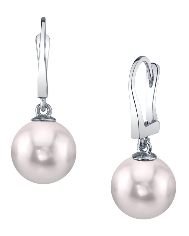 Minimal Elegance 14 Karat Gold Akoya White Pearl Earring Collection (m –  MONOLISA