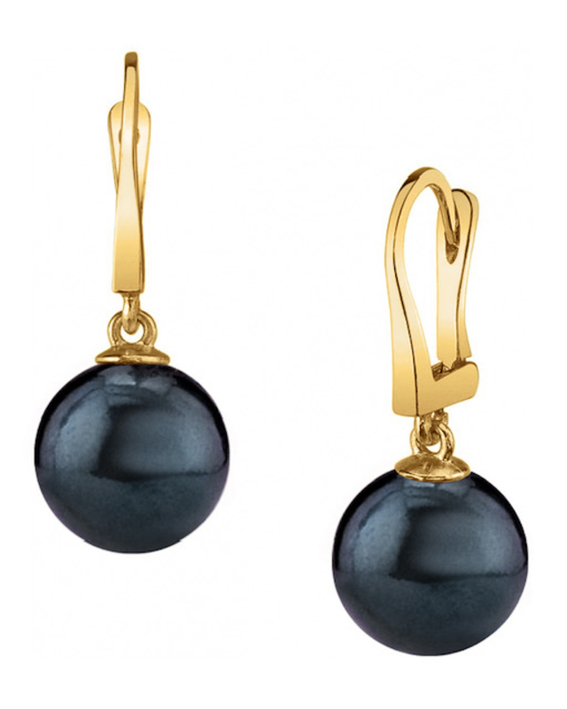 Black Freshwater Pearl Classic Elegance Earrings