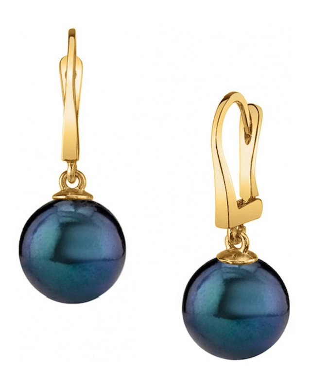 Japanese Black Akoya Pearl Classic Elegance Earrings